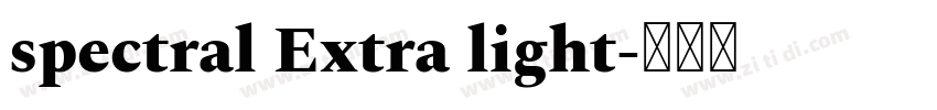 spectral Extra light字体转换